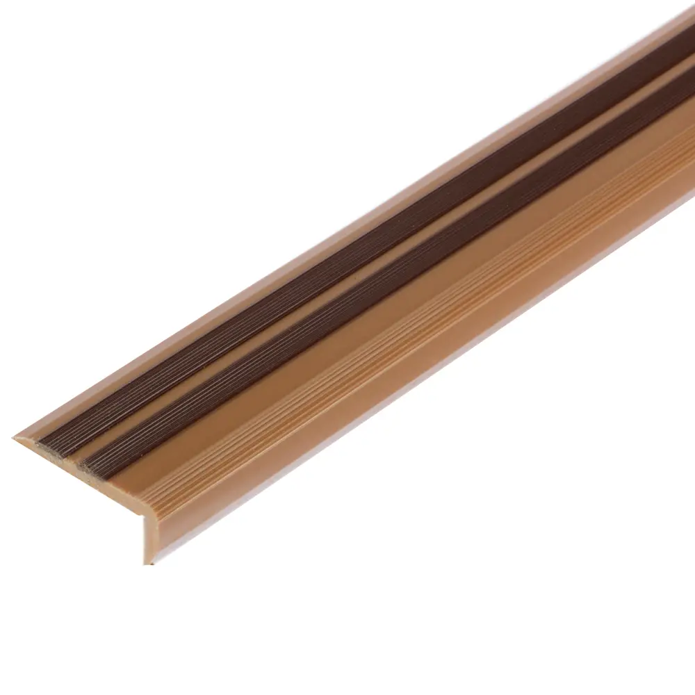 Порог угловой (угол) антискользящий 40х15х900 мм цвет медь TPlast STLM-2060517