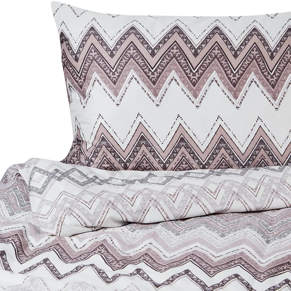 Шуйские ситцы: Комплект постельного белья Дом снов Шеврон в коричневых тонах 89338188 STLM-1025245 - Вид №4