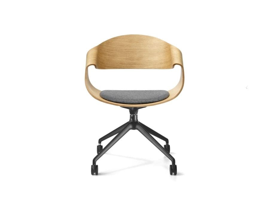 Кресло на поворотных спицах из ореха canaletto с колесами SITIA CHANTAL ARCH-00037479 - Вид №3