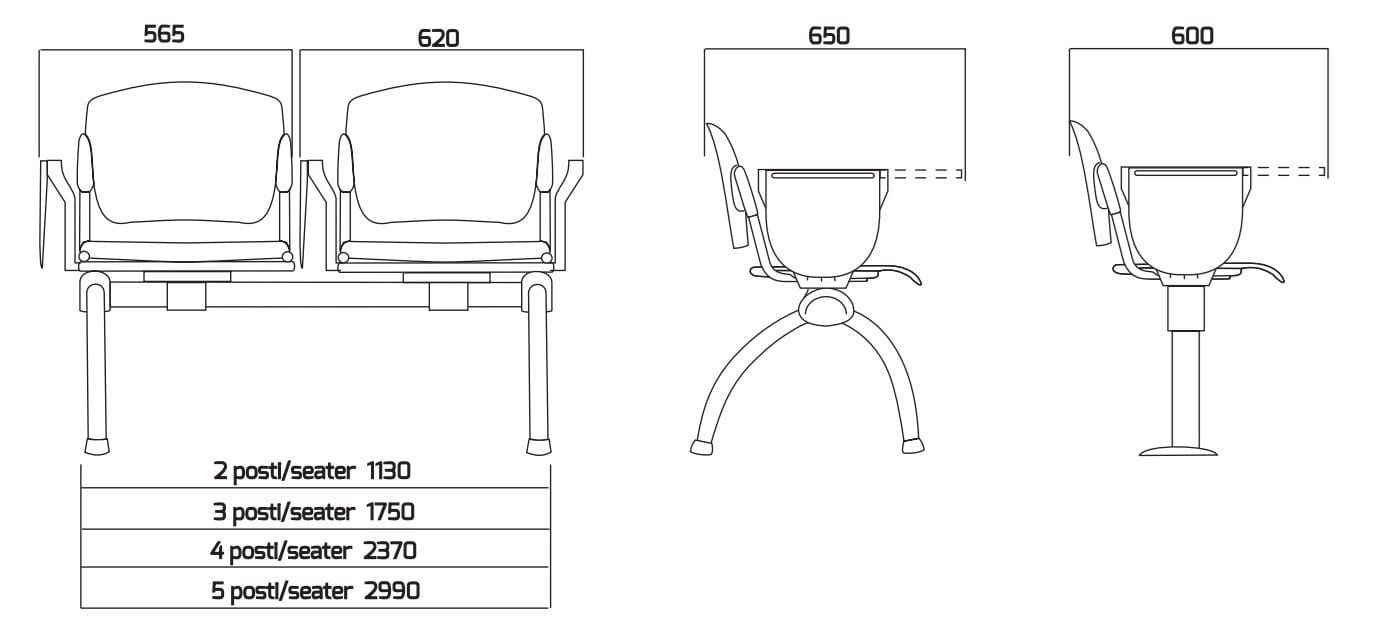 Сиденье на тканевом полу с опрокидыванием Leyform ARCH-00085397 - Вид №4