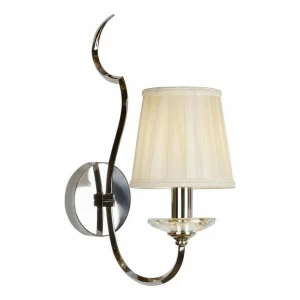 Бра с абажуром белое Charm W2508-1 Nic ILAMP CHARM 00-3949104 Белый;никель