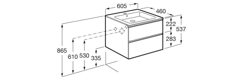 Деревянный подвесной умывальник Roca The Gap ARCH-00151646 - Вид №15