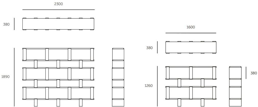 Cimento Открытый книжный шкаф из cimento® Accademia sun-id-1492012 - Вид №14