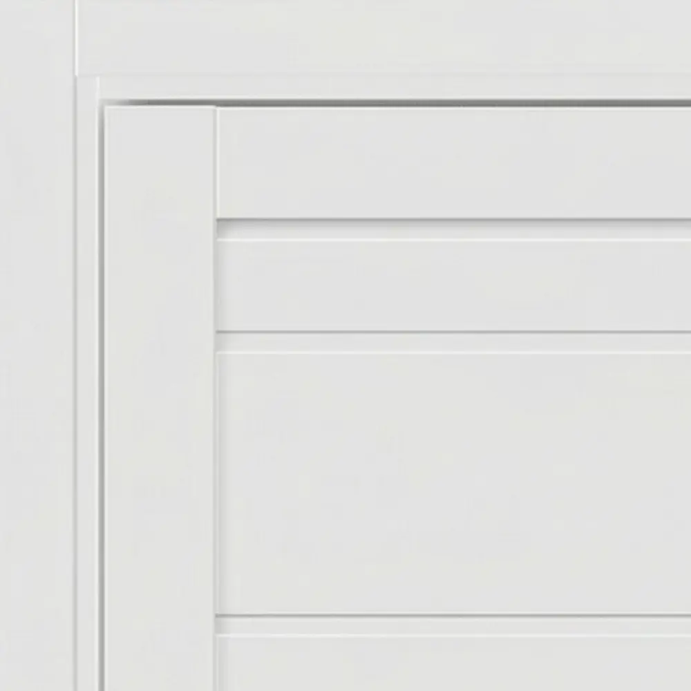 Дверь межкомнатная глухая Паудер 90x200 см Hardflex цвет белый с замком и петлями KREAFORTA STLM-2196230 - Вид №1