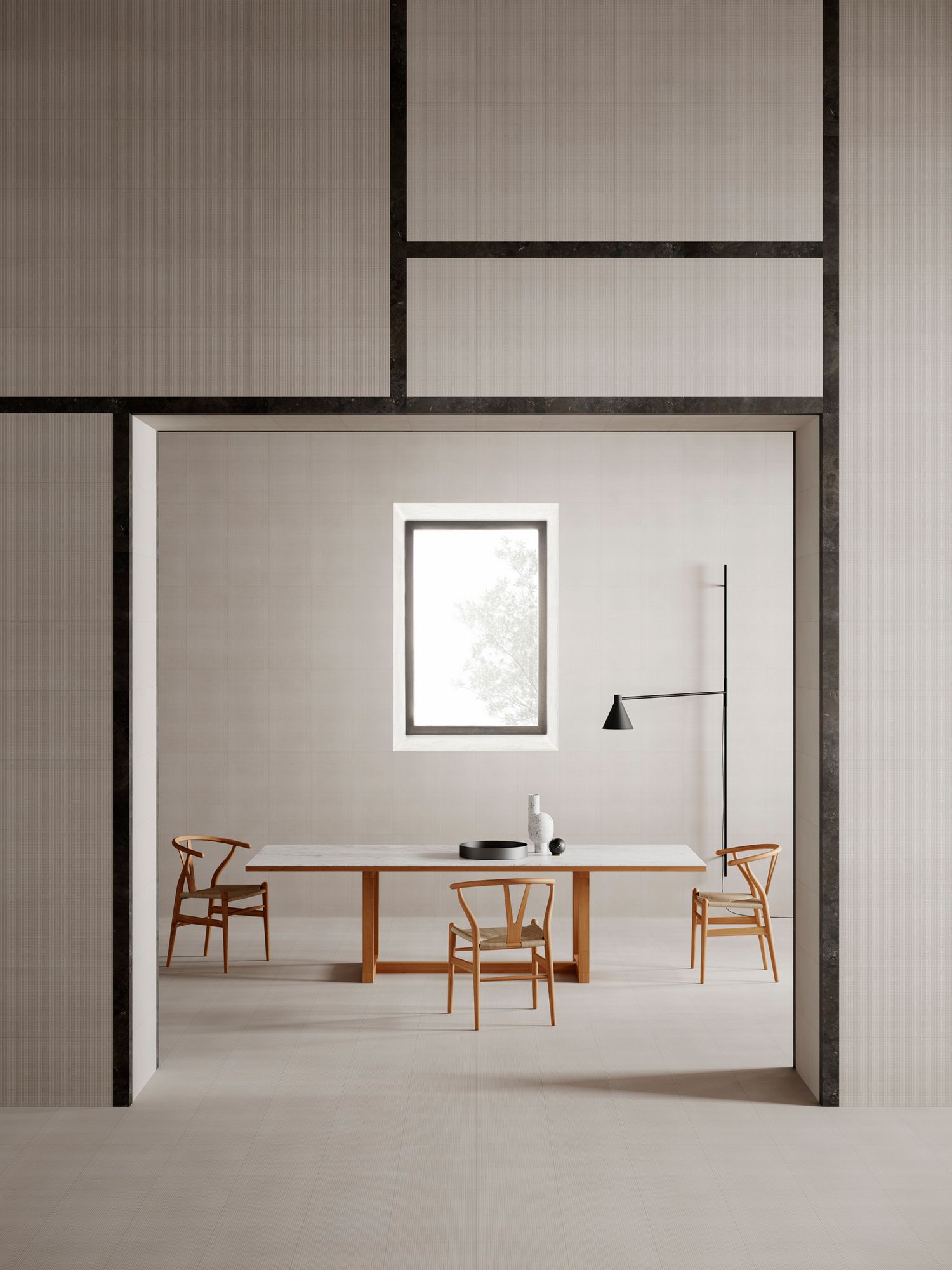 Прямоугольный стол из дерева и мрамора Salvatori Span ARCH-00146116 - Вид №5