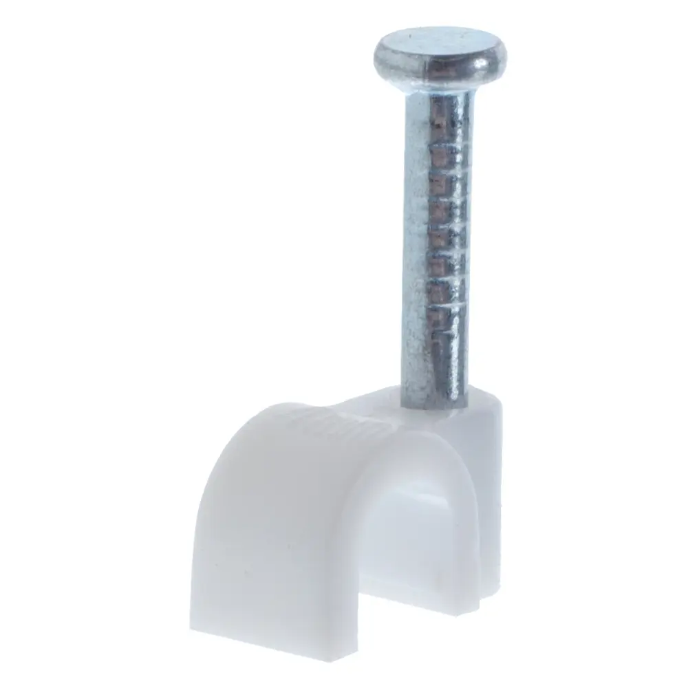 ЭКОПЛАСТ Скоба круглая для крепления кабеля 5,3×4,0 мм с гвоздем (50 шт) 18176477 STLM-0009825