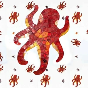 ВСТАВКА ИЗ СТЕКЛЯННОЙ МОЗАИКИ APM - OCTOPUS ALMA ХУДОЖЕСТВЕННЫЕ ВСТАВКИ