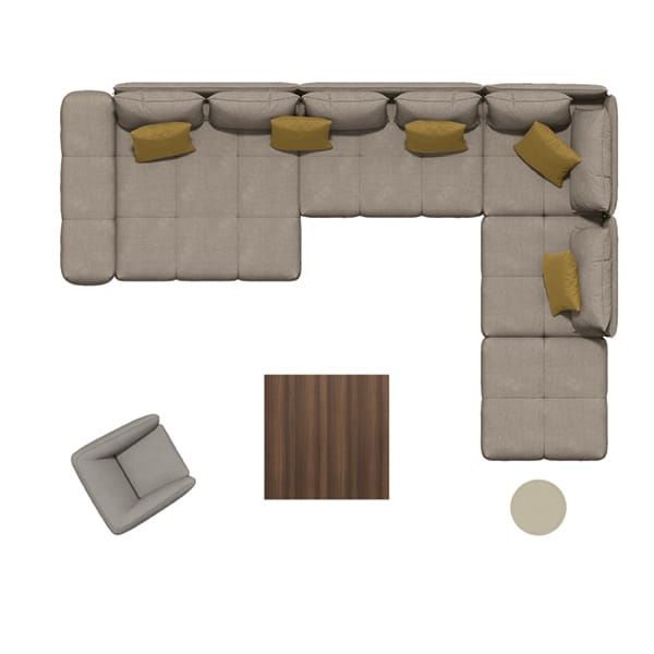 Модульный тканевый диван Febal Casa подпись ARCH-00035877 - Вид №19