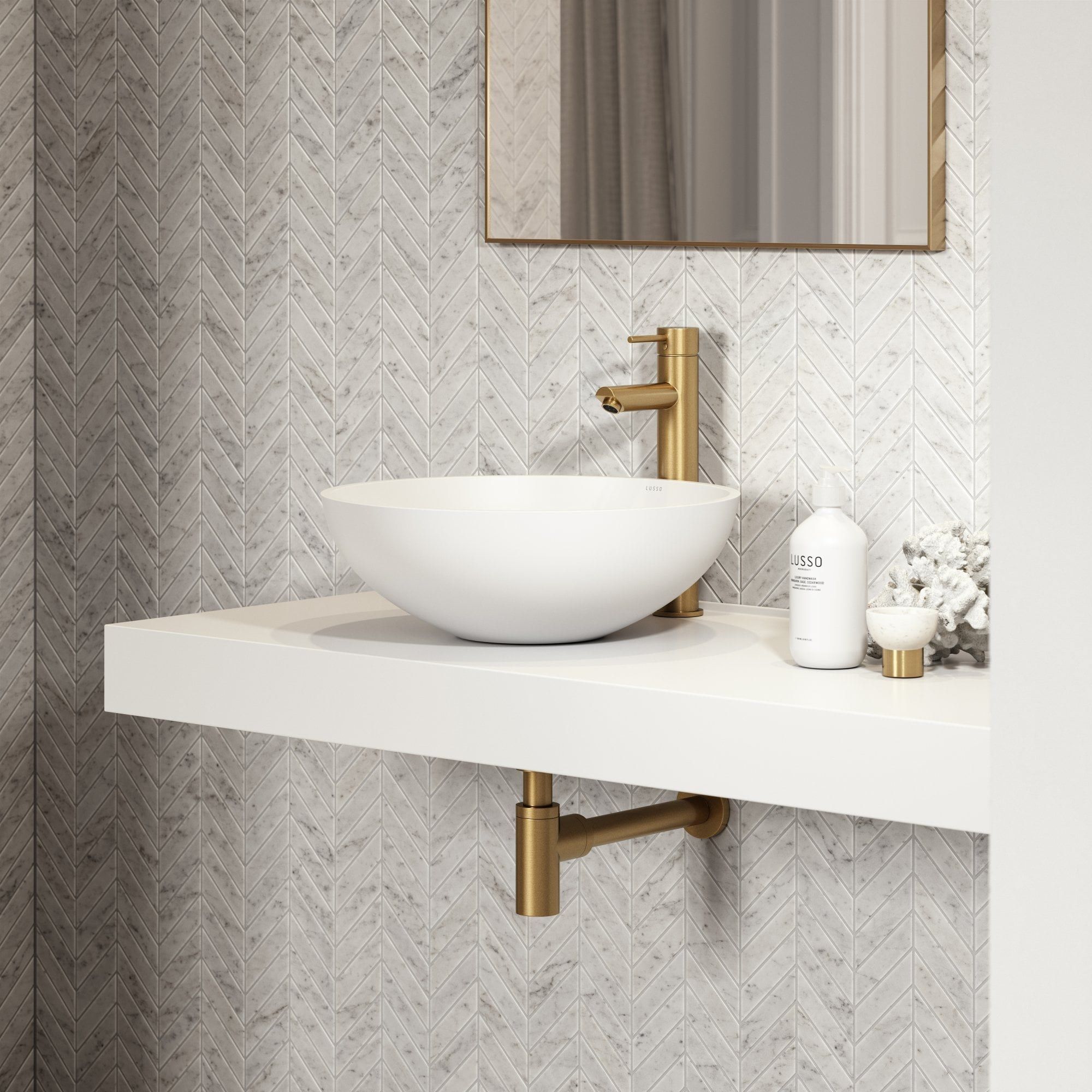 Круглый умывальник из смолы LUSSO Oasis ARCH-00066828 - Вид №7