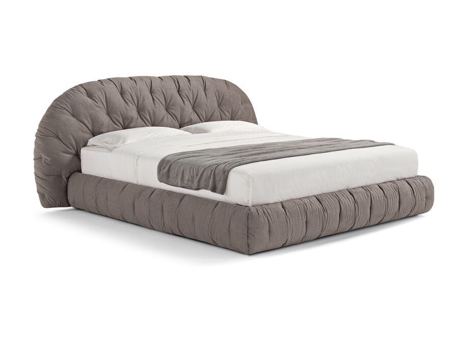 Двуспальная кровать с тканевой обивкой и спинным изголовьем Max Divani Globo ARCH-00150643
