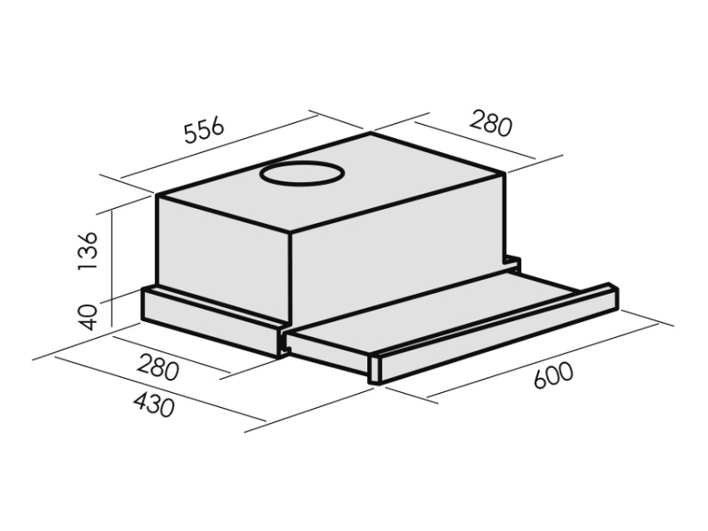 9921721 Вытяжка телескопическая MBS ARALIA 160 INOX серебристый/серебристый STDN-0141500 - Вид №3