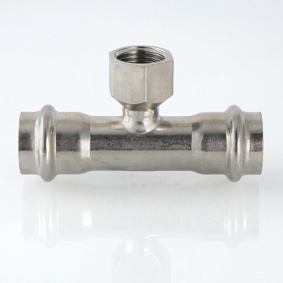 VTi.932.I.150415 Фитинг из нержавеющей стали – пресс-тройник с внутренней резьбой Valtec 15 мм х 1/2"  - Вид №4