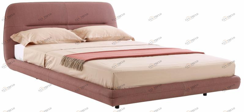 Ligne Roset Двуспальная кровать из ткани с мягким изголовьем sun-id-1494332