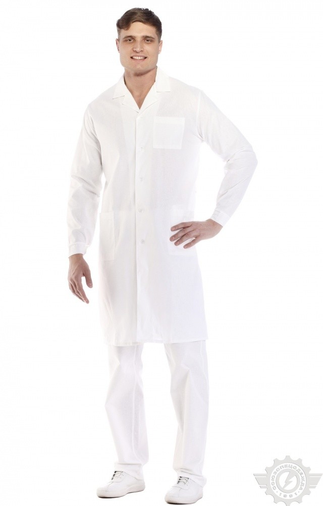 61727 Халат мужской белый  Медицинская одежда  размер 56-58/182-188 Спецодежда  - Вид №4