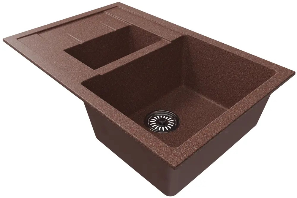 91316347 Врезная мойка Mixline Ml-gm22 50x77x19 см искусственный камень цвет терракот STLM-0883301