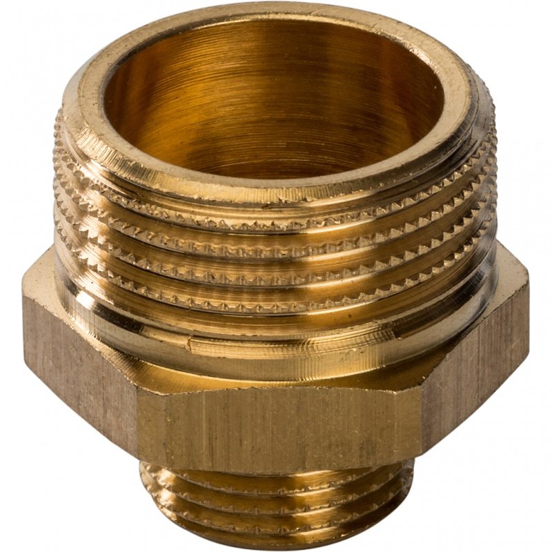 Ниппель переходной НН 3/4х3/8" латунь STOUT SFT0003003438 - Вид №2
