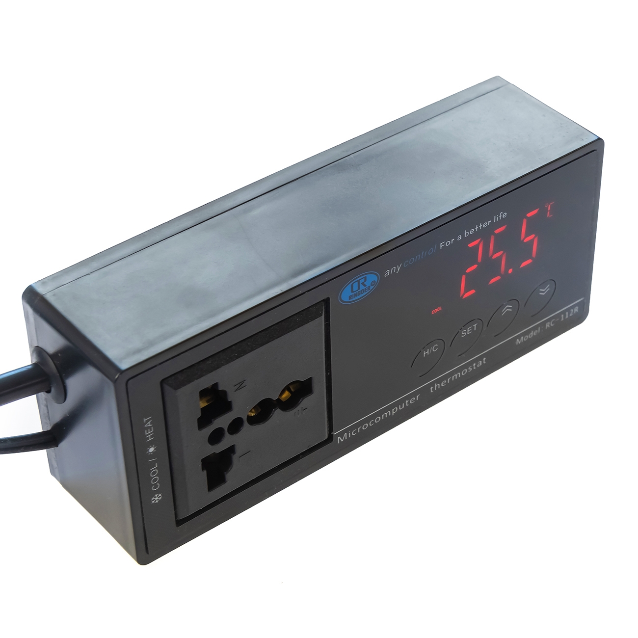 2209 Терморегулятор Ringder RC-112R 16А (розеточный) LAB.Space  - Вид №2