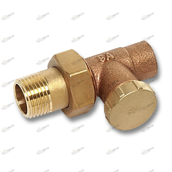 34015KA1512 SANHA 4015KA соед. для радиаторов, полный проход, бронза 15x1/2 мм 