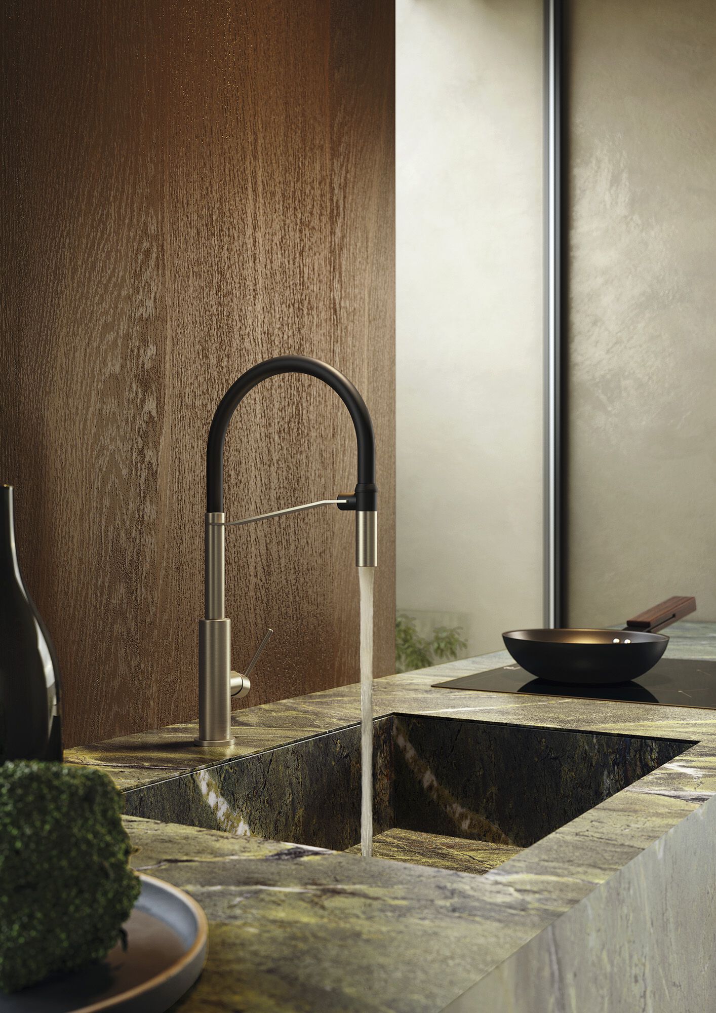 Однорычажный смеситель для кухни с ручным душем Newform KONBU ARCH-00021665 - Вид №1