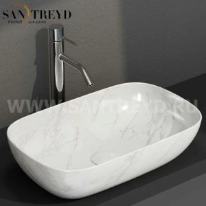 B6R60AC Накладная раковина на столешницу  прямоугольная Ceramica Globo T-EDGE