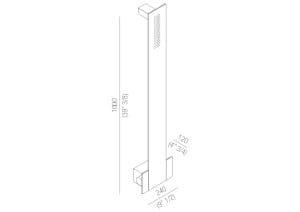 Анодированная алюминиевая настенная душевая колонна с душем Agape Sen ARCH-00028819 - Вид №4