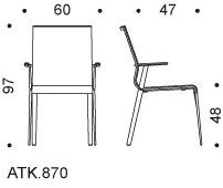 ICF Стул из сетки с подлокотниками Stick chair sun-id-1375946 - Вид №6