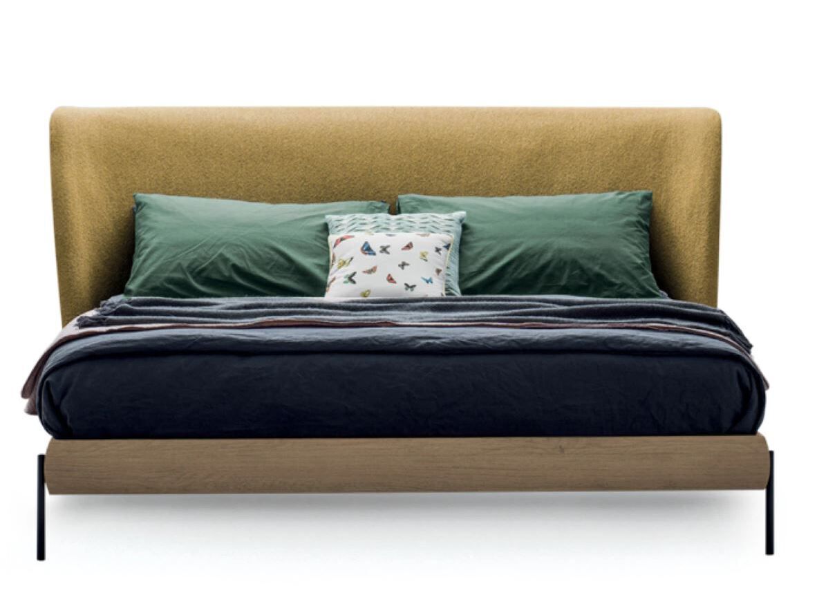 Двуспальная кровать с мягким изголовьем Devina Nais LEAF ARCH-00067826