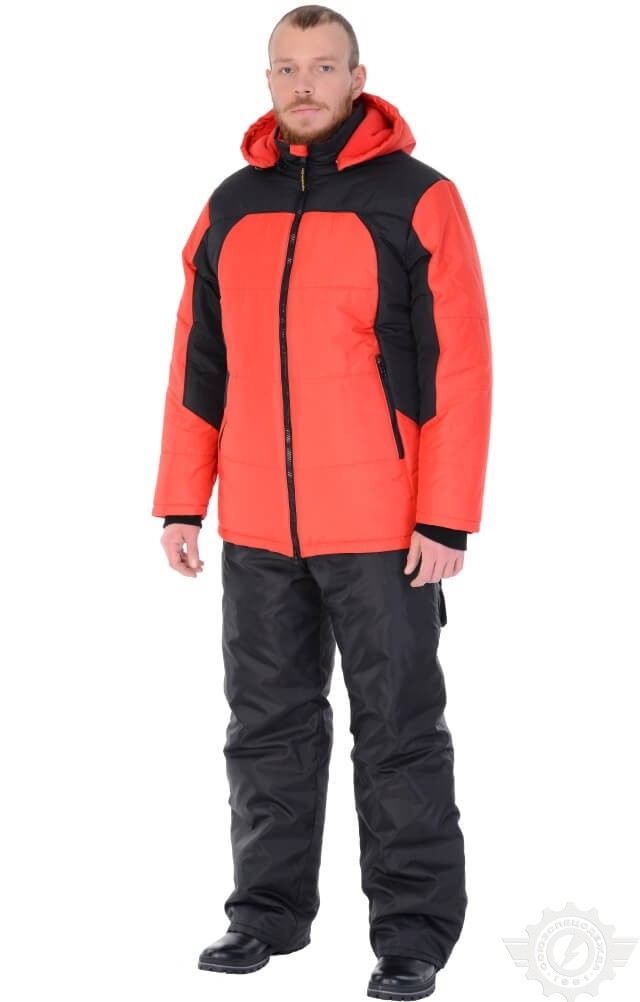69384 Куртка "Тайгер" зимняя красно-черная  Зимняя спецодежда  размер 60-62/170-176  - Вид №7