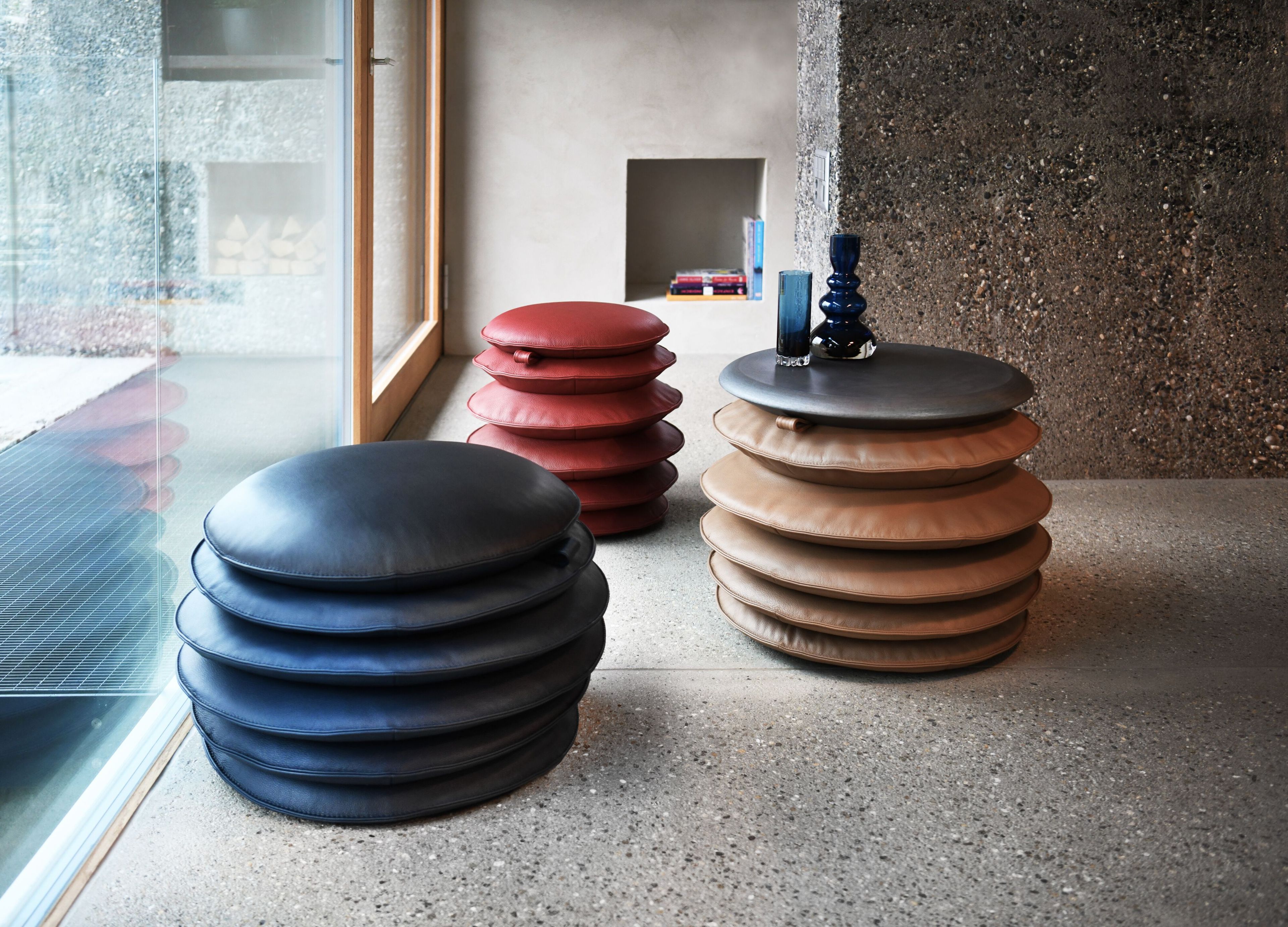 Круглый кожаный пуф de Sede DS-5050 MACARON ARCH-00121217 - Вид №6