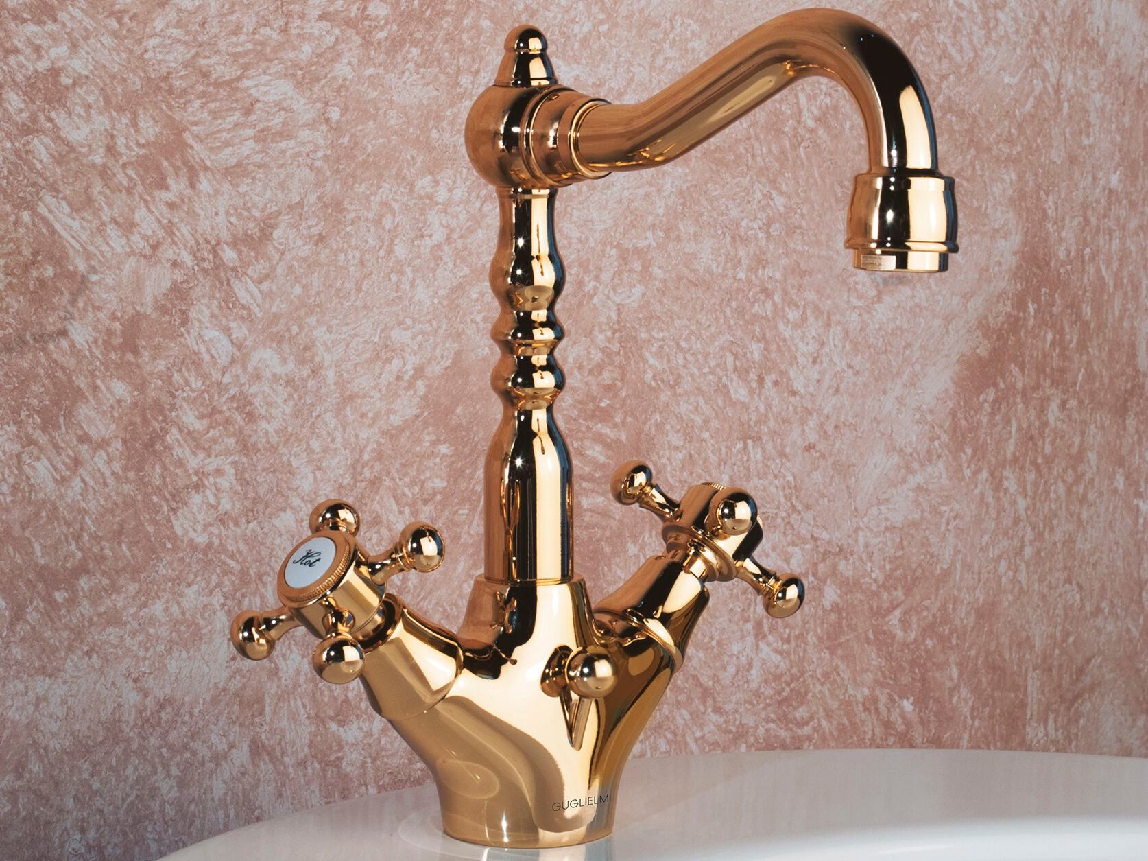 Смеситель для раковины с одним отверстием GUGLIELMI RUBINETTERIE классическая ARCH-00080380 - Вид №4