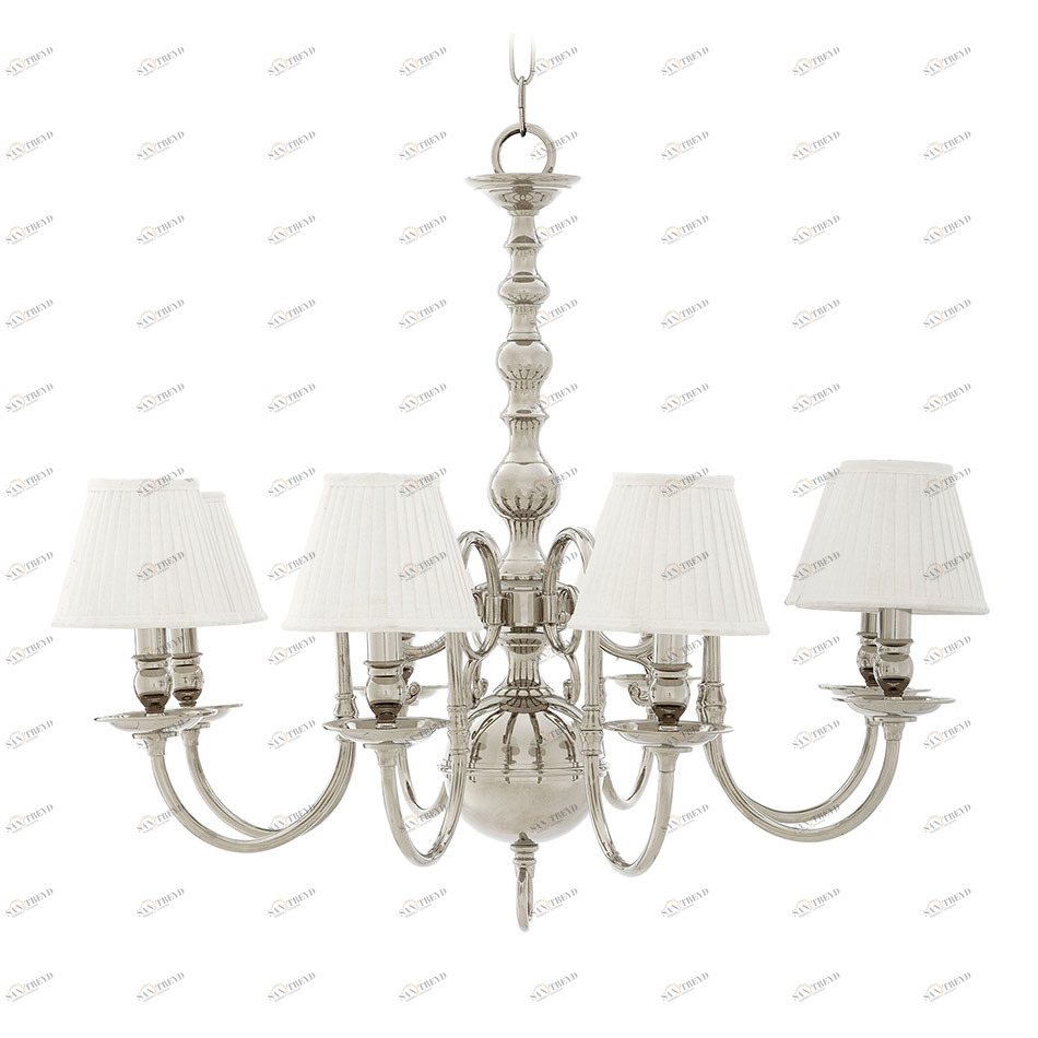 Люстра Bourbon от Delight Collection белая/никель KM0820P-8 DELIGHT ДИЗАЙНЕРСКИЕ 247056 Белый 