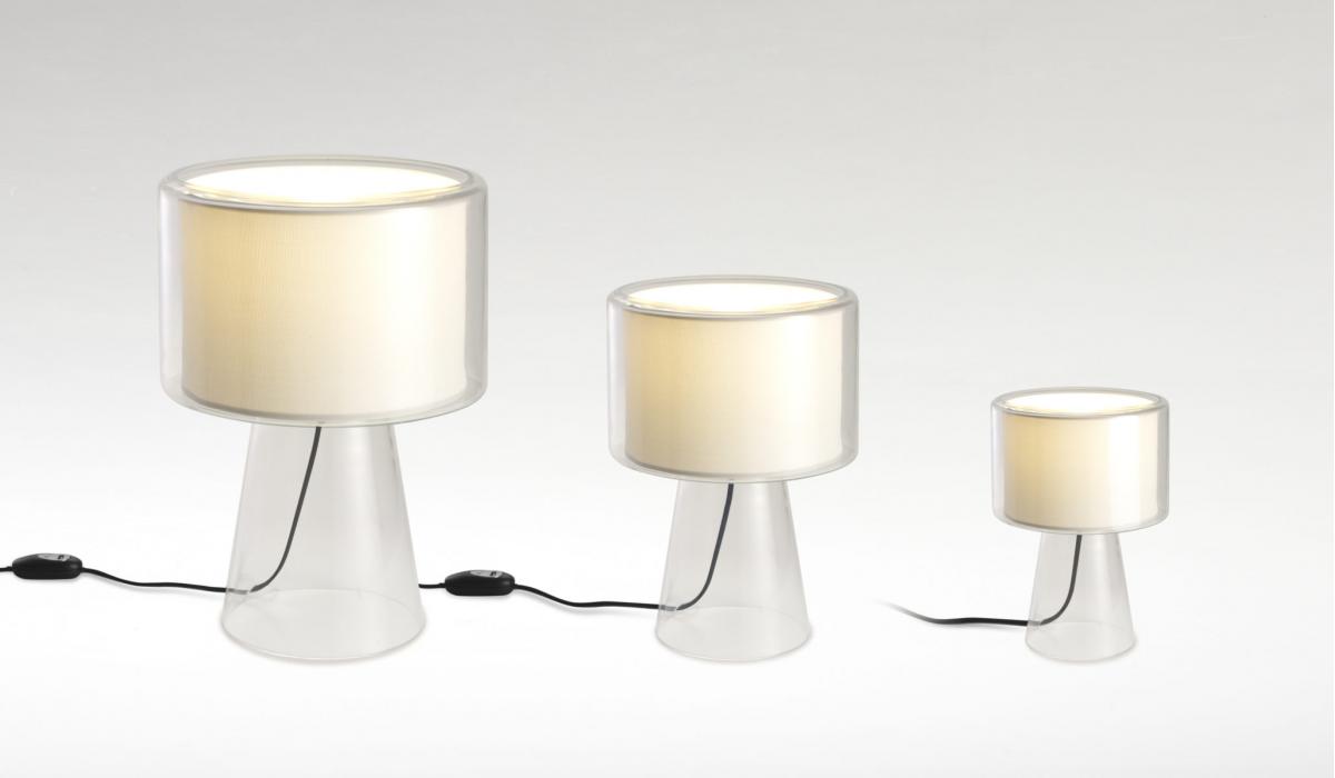 094952 Настольная лампа перламутрово-белая Marset Mercer  - Вид №1