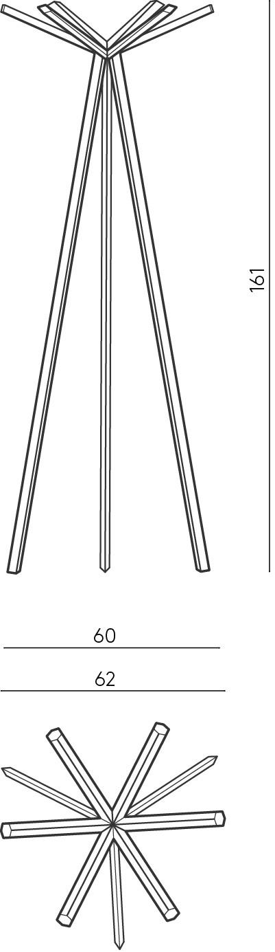 DE PADOVA Вешалка из ясеня sun-id-1422040 - Вид №2