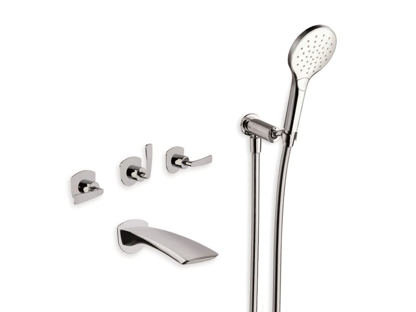 Настенный смеситель для ванны с 5 отверстиями CRISTINA Rubinetterie пузырьки ARCH-00111888