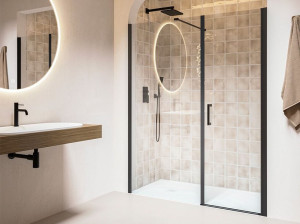 Хрустальная душевая кабина с распашной дверью