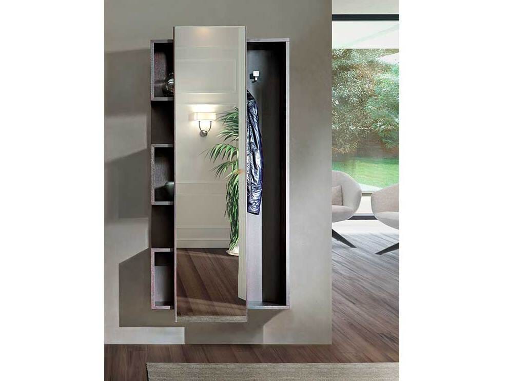 Настенный деревянный шкаф для прихожей с зеркалом Pacini & Cappellini WELCOME ARCH-00016385