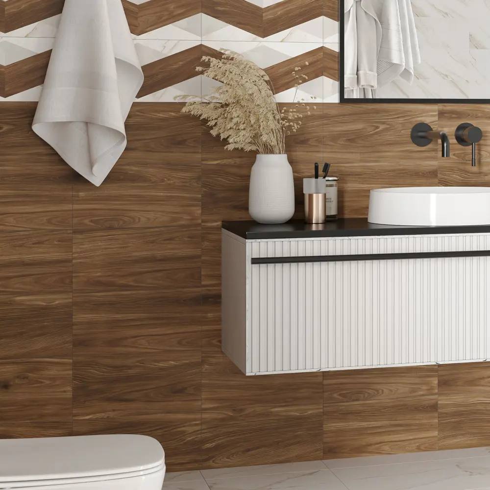 KREAFORTA Mersey Wooden - настенная плитка под дерево для ванной комнаты 89405717 STLM-1568474