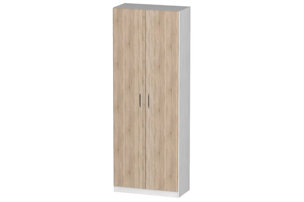 91368742 Шкаф распашной Furnistyle Лайф 80x215x40 см ЛДСП цвет светлое дерево/дуб сонома STLM-1091403