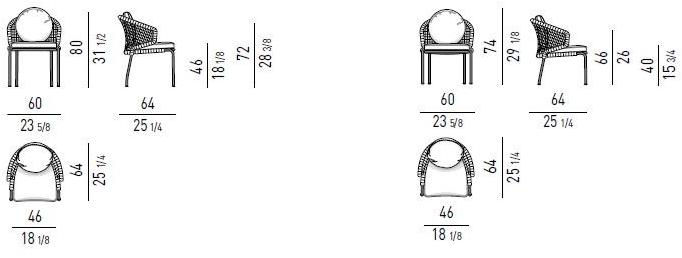 Minotti Sedia da Outdoor Aston cord outdoor sun-id-1458658 - Вид №3