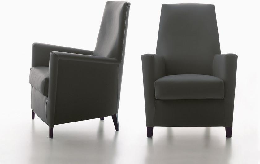 Verzelloni Съемное кожаное кресло с высокой спинкой Calvino sun-id-1462912 - Вид №5