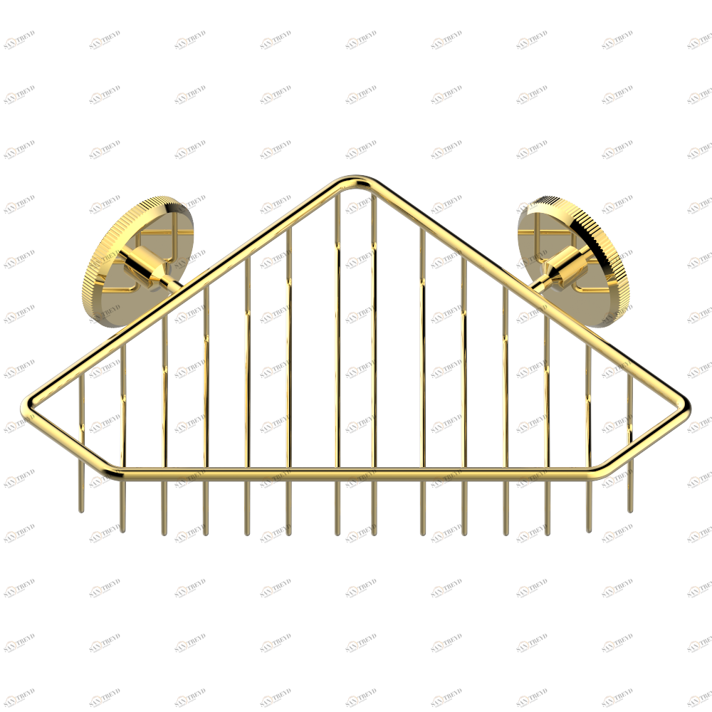 A58-3623 Мыльница-сетка большая угловая с фланцами 200 x 200 мм Thg-paris Tradition с рукоятками Золото A58-3623 CAT.F
