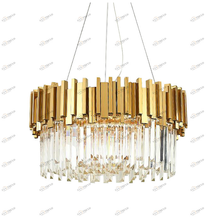 Люстра стеклянная 40х60 см золотая Barclay BRCH9801 DELIGHT COLLECTION ДИЗАЙНЕРСКИЕ 00-3883105 Золото;прозрачный 