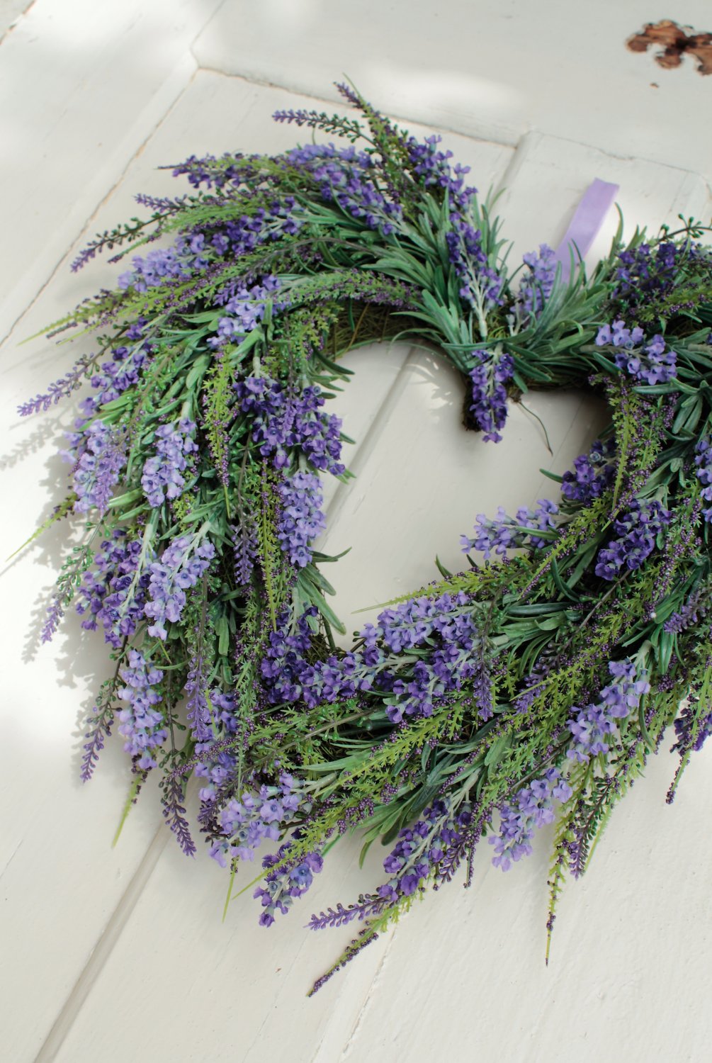 2903 220 a3 Сердце из искусственной лаванды, Ø 45 см, светло-фиолетовое H-andreas  - Вид №8