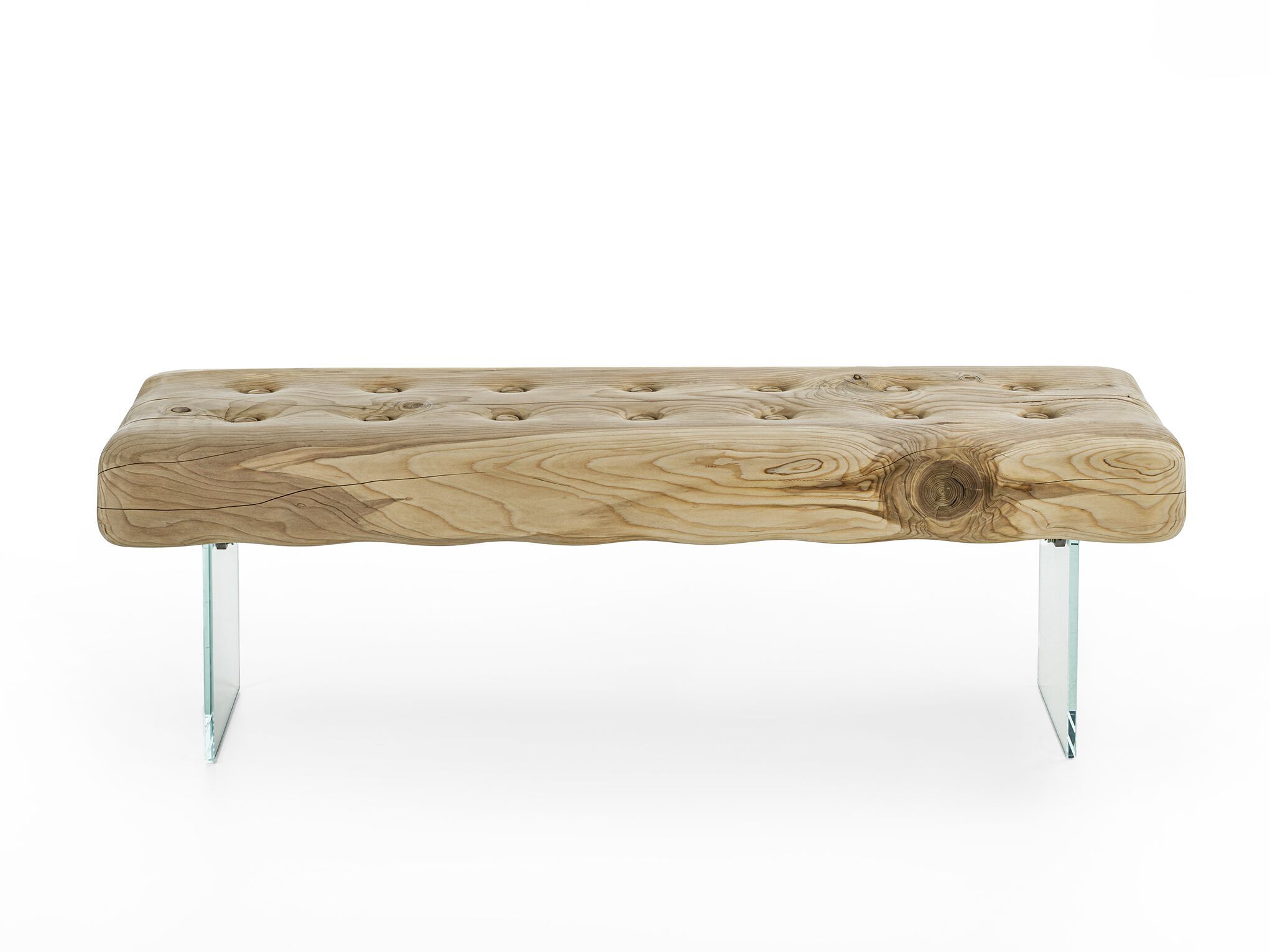 Кедровая и стеклянная скамейка Riva 1920 GIACINTO ARCH-00024609