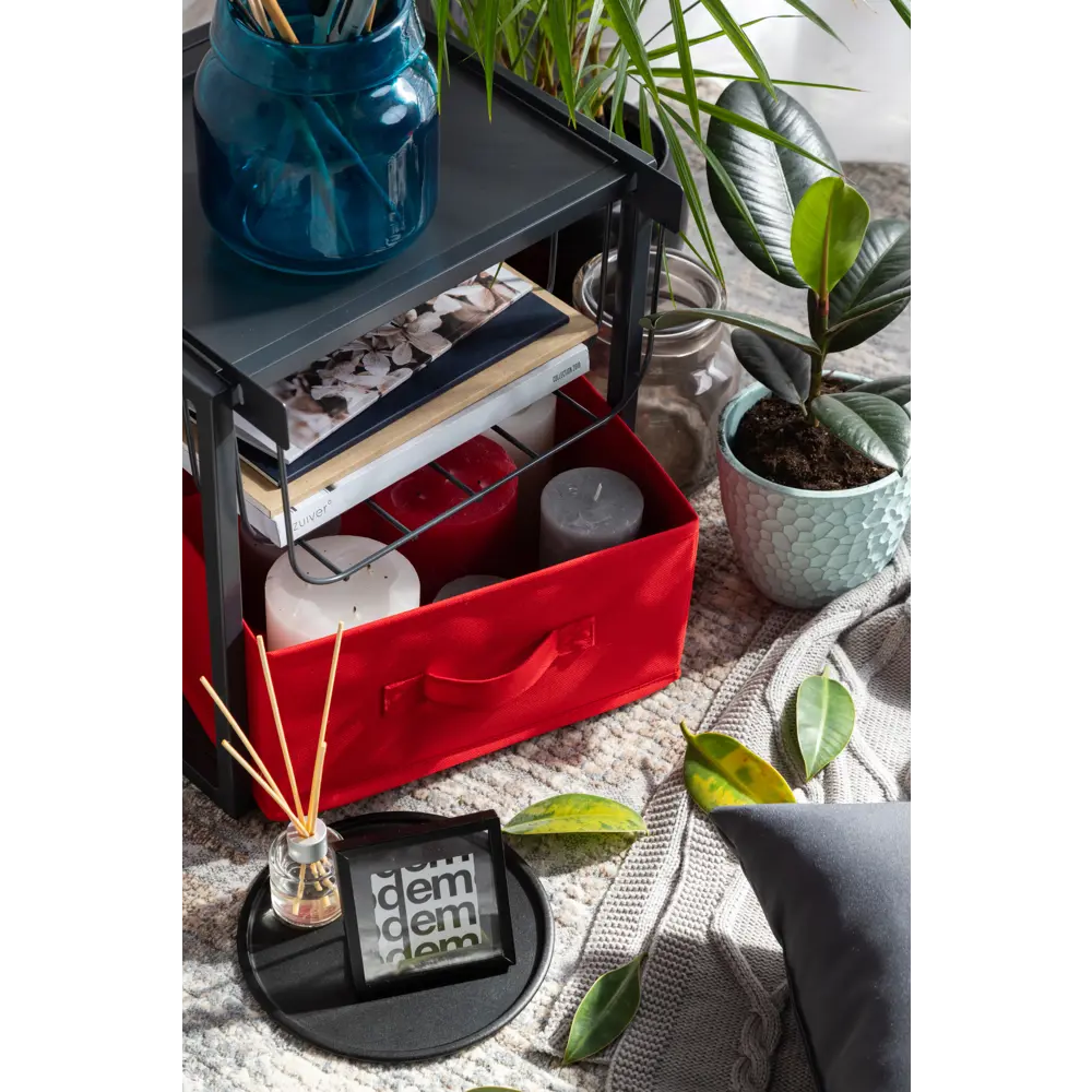 Короб Spaceo KUB Carmen 15x31x31 см 14.4 л полиэстер цвет красный STLM-2162041 - Вид №3