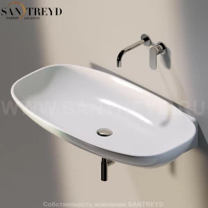 ND5082.9016 Подвесная раковина настенная прямоугольная Ceramica Flaminia Nuda белая