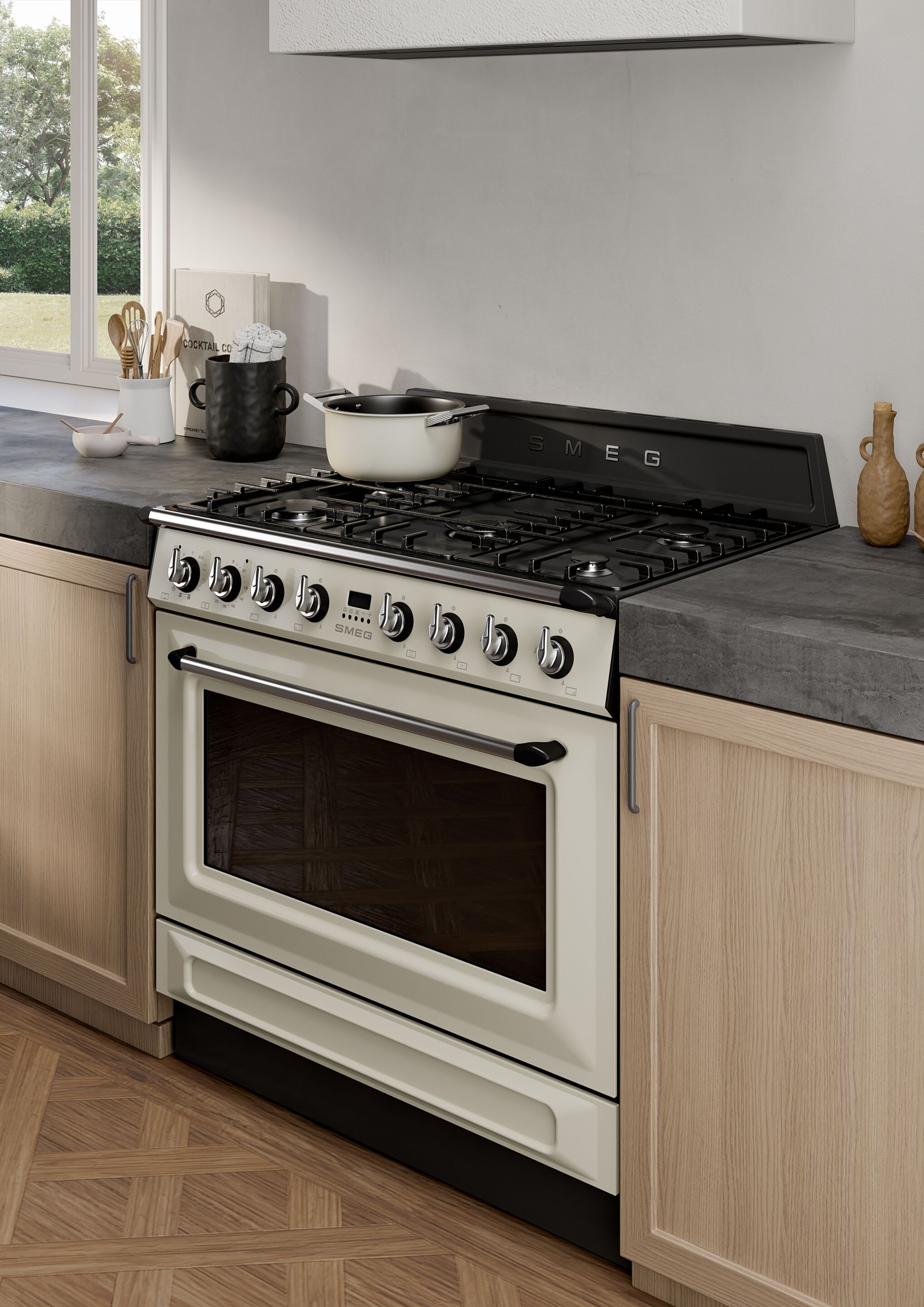 Отдельно стоящая кухня с газовой плитой Smeg Виктория ARCH-00103990 - Вид №1