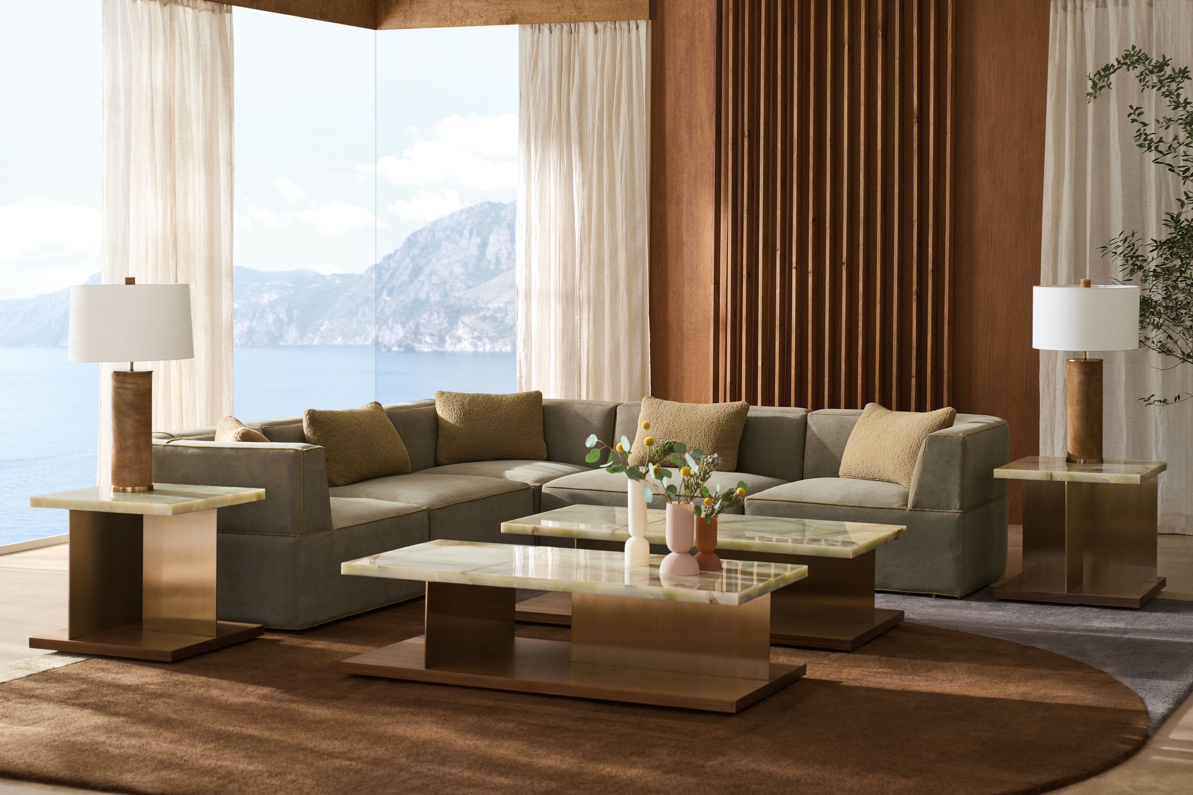 Угловое кресло из нубука Caracole Марбелья ARCH-00025509 - Вид №1