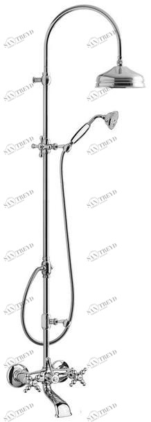 Rubinetteria Giulini Настенная душевая стойка с душевой лейкой Parigi 7300wc-s