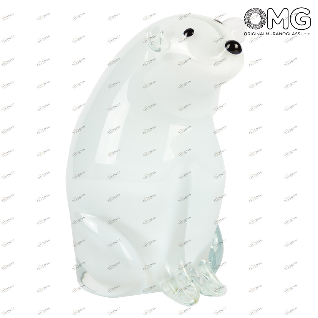2859 ORIGINALMURANOGLASS Фигурка Полярного медведя - Original Murano Glass OMG 14 см 